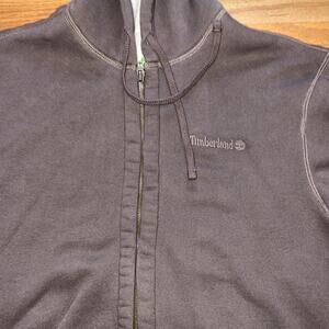 Timberland Men’s Vintage Brown Sherpa Fleece Lined Hoodie Jacket Size Large